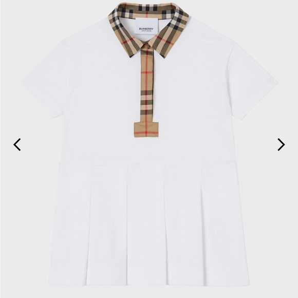 Burberry Little Girl's Girl'sVintage Check TrimPolo Shirt Dress